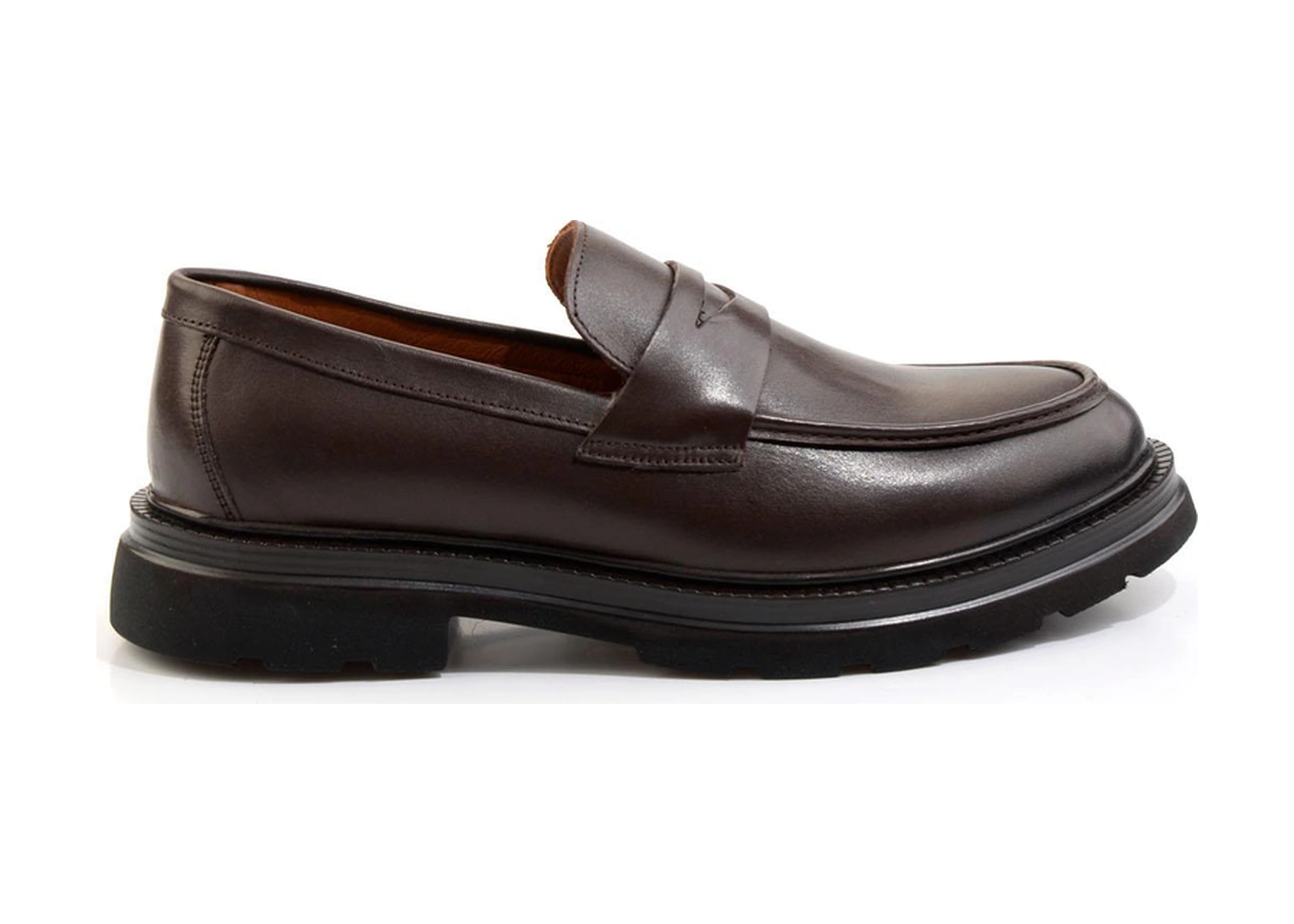 Bambi Kahve Hakiki Deri Erkek Loafer Ayakkabı E01547051041 Kahve
