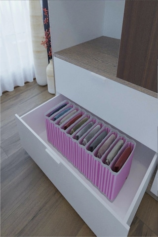 11 Bölmeli Dolap Ve Çekmece Içi Düzenleyici Akordiyon Organizer M-00500 1 Adet Lisinya Çok Renkli