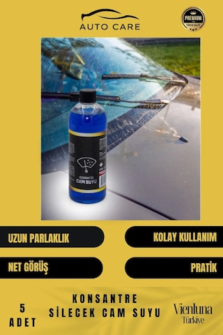 Yüksek Kalite Kusursuz Görüş İz Bırakmaz Net Görünüm Araba Konsantre Silecek Cam Suyu 5 Adet 410 Ml