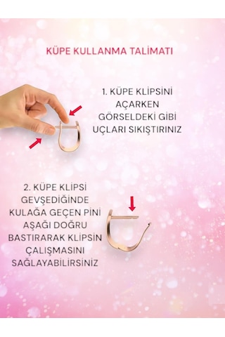 Erdobia 925 Ayar Gümüş Yakut Taşlı Rose Damla Çocuk Küpesi