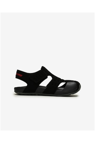 Skechers Side Wave Büyük Erkek Çocuk Siyah Sandalet 92330L Bkcc Siyah