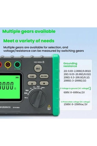 Duoyı Dy4100a Dijital Toprak Direnci Ölçer Toprak Megeri