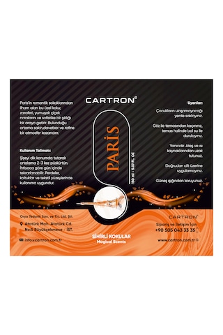 Cartron Oto Kokusu Sprey Paris 150ml