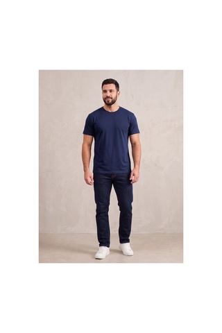 Bigmost Erkek Modal Oysho Kumaş Oversize Tişört Lacivert