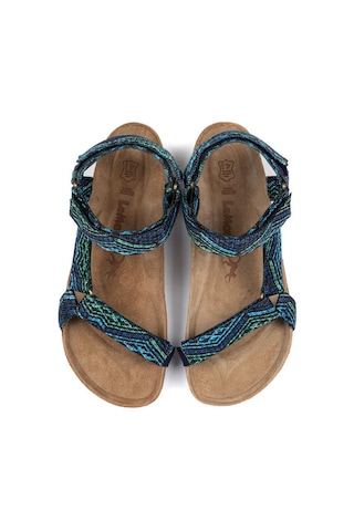 Lemoor's Msan502 Tengri Navy Blue/green Erkek Sandalet Mavi - Yeşil