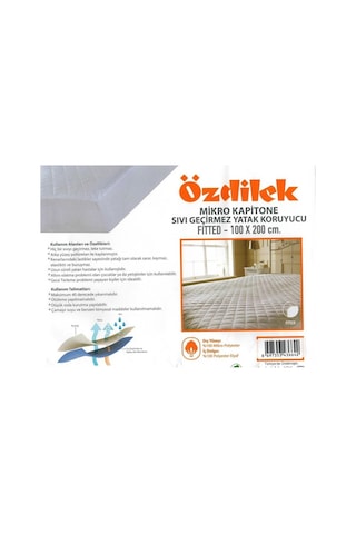 Özdilek Micro Kapitone Fitted Tek Kişilik Sıvı Geçirmez Alez 100X