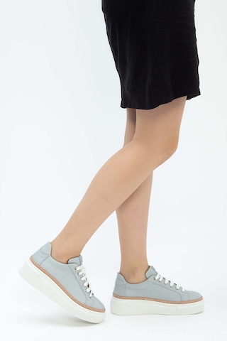 Tamer Tanca Kadın Hakiki Deri Gri Sneakers & Spor Ayakkabı 937 5022-09 Bn Ayk Y23 Grı Floter Gri