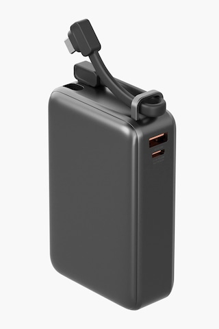 Compac Ultra67 20.000 Mah 2 Adet 67w Type-c Ve 18w Usb Ekstra 100w Kablolu Hızlı Şarj Powerbank Koyu Gri