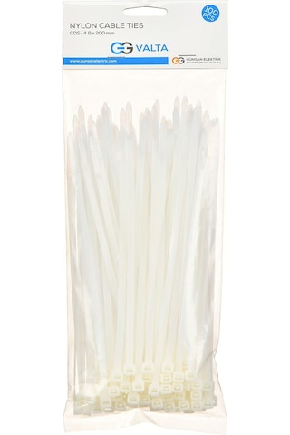 Günsan Beyaz 100'lü Kablo Bağı (15cm x 3.5mm)