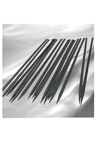 5 Adet Yassı Tavuk Kanat Şiş 60 Cm En 1,2 Cm-kalınlık 2mm,piliç Şişi - Yağlı Silme Kara Demir -özel Üretim