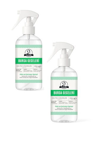 Bursa Geceleri Parfümlü Oda Ve Çamaşır Spreyi Ortam Ve Araba Kokusu Luxury Room Spray 250ml X 2