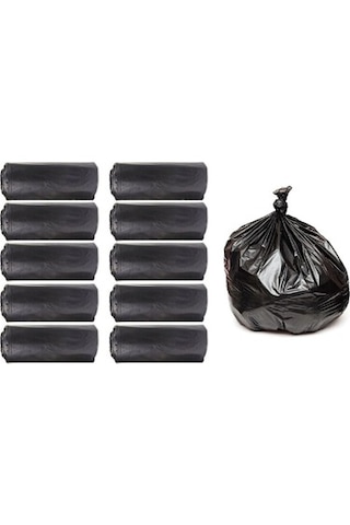 Şeylişeyler - Floppy Jumbo Sanayi Tipi Çöp Poşeti 100x150 Cm Siyah 10 Lu 1 Adet