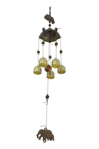 T.concept Dekoratif Filli Desenli Toplu Zilli Rüzgar Çanı