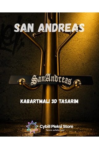 San Andreas 3d Motosiklet Pleksi Plaka Altı Dayanıklı Sportif Modifiye Plaka Çerçevesi Cybill Store