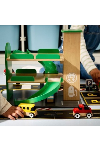 Ikea Lıllabo Araç Seti, Çok Renkli, Spor Araba,okul Otobüsü,geri Dönüşüm Kamyonu,polis Arabası 4 Adet