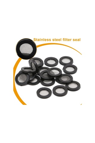 12 Adet Kauçuk Conta, Süzgeçli Conta - 3/4" 1/2" Dişli Giriş Borusu Bağlantısı İçin 24 16 Mm Ø/19 12 Mm Ø, Paslanmaz Çelik Filtre Dişli Contası