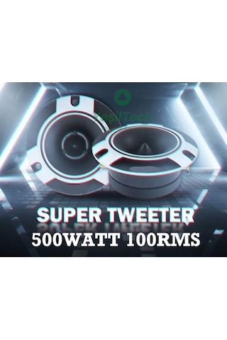 Wondex Doom Tweeter 10cm 500watt 100rms Kalın Mıknatıslı 1. Kalite Profesyonel 1 Çift Gri
