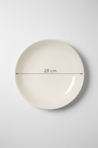 6'lı Venue Çukur Tabak 28cm Krem Rinart