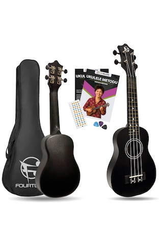 Fourtune Loki Sp-21bk Soprano Siyah Ukulele Seti Başlangıç Seviye Siyah