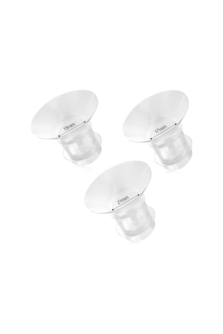 3 Adet Göğüs Sütü Pompası Flanş Eklemleri Göğüs Kalkanı Dönüştürücü Pratik Göğüs Pompa Yedek Parçası 17mm 19mm 21mm