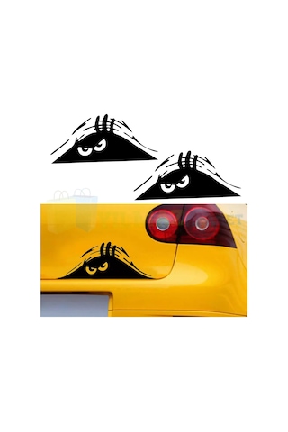 Kızgın Sinirli Bagajdan Bakan Adam Oto Sticker Araba Etiket 2 Ad