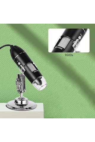 Techtic Dijital Mikroskop 1600x Tekstil Baskı Cilt Saç Analiz