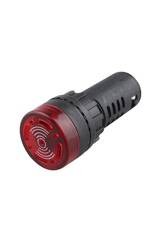 Kırmızı Led Işıklı Buzzer - 220v Ac