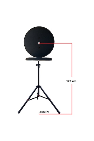 Dartsan Raf Düzenekli Tripod Ayaklı Dart Arkalık Stand Seti Siyah Renk