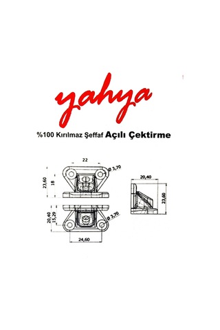 Yahya Kırılmaz Şeffaf Açılı Çektirme 100 Adet Şeffaf