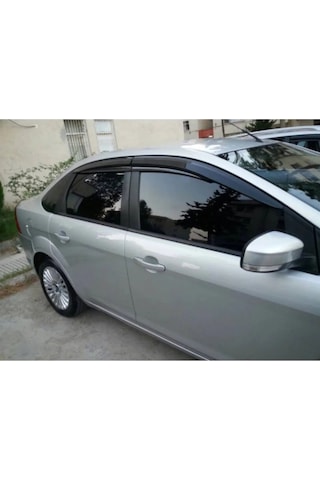 Ford Focus 2 Cam Rüzgarlığı - Parlak Siyah 4 Lü Takım Ön-arka