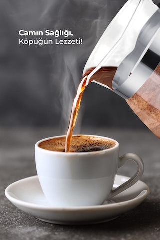 General Home Cz-47 Elektrikli Cam Cezve Siyah 0.5 L Türk Kahvesi, 700w, Gösterge Işıklı