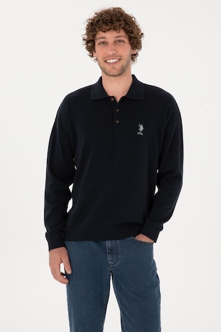 U.S. Polo Assn. Erkek Comfort Fit Polo Yaka Lacivert Basic Kazak 50313660-VR033