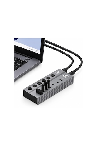 Nettech Nt-ot011 7 İn 1 Usb To Type-c Dönüştürücü - Gri Diğer