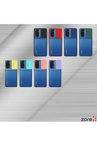 Kilifone - Redmi Note 11 Pro 5g Uyumlu - Kılıf Slayt Sürgülü Arkası Buzlu Lensi Kapak - Lacivert