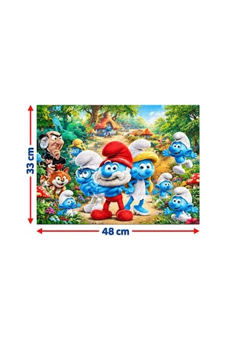Şirinler 200 Parça Puzzle Yapboz Renkli Ve Eğlenceli Yüksek Baskı Kaliteli 33 X 48 Cm Puzzle