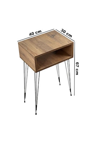 Komodin Raflı Sehpa Ayaklı Dekoratif Sehpa 5089