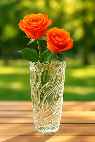 Şeffaf Cam Çiçek Vazo Lüks & Estetik Ev, Ofis, Mutfak Ve Masa Dekorasyonu Şeffaf