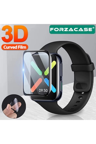 Forzacase Oppo Watch 46mm İle Uyumlu Çerçeveli Tam Kaplayan 3d Pet Ekran Koruyucu Film - Fc016