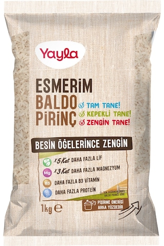 Yayla Esmerim Baldo Pirinç 1 KG