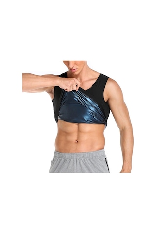 Multiflexpro Erkek Siyah Termal Sauna Tayt Ve Atlet Takım