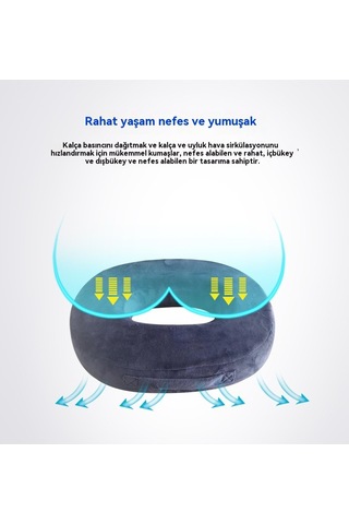 Jian Fan Yastık Taşı Yüksek Geri Tepme Bellek Pamuk İçiboş O-şekilli Sandalye Minderisi Pembe