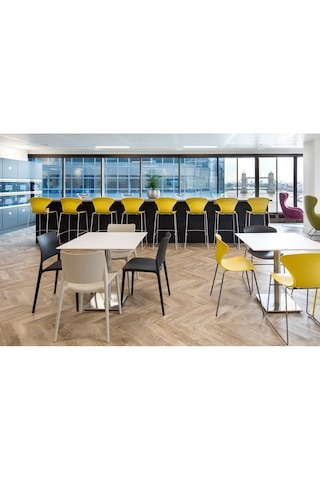 Papatya Joy-s 4 Adet Sandalye Mutfak Bahce Restoran Kafe Otel Beyaz Beyaz - Beyaz