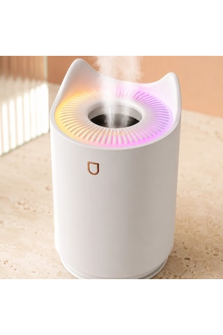 Aroma Difüzör Hava Nemlendirici Sessiz Çalışma Led Gece Lambası