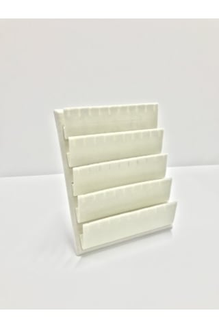 Ayaklı süet kaplama küpe standı Krem