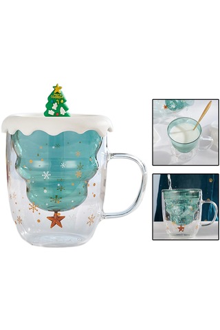 Suntek Yılbaşı Elemanları Mutfak Için Cam Kahve Noel-ağacı Noel Ağacı