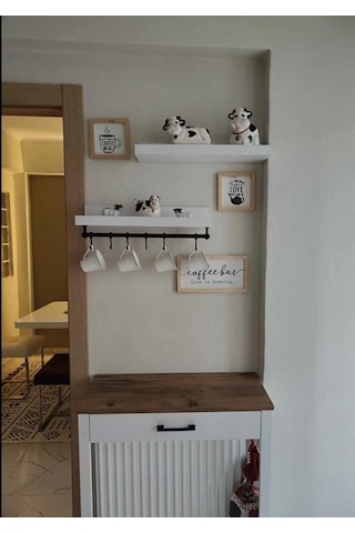 Kahve Köşesi Takımı - Ceviz 70 X 30 X 92