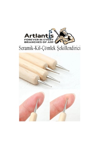 Top Uçlu Seramik Ve Kil Modelleme Seti 10lu 1 Paket Polimer Kil Şekillendirme Çömlek Oyma Çiçek Marzipan Mandala Top Ütü