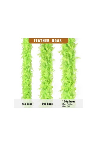 Giyim Partı Dekorasyon Malzemesi - Yeşil 45g 180cm - Yumuşak Doğal Tüy - Dıy Uygun - Festivaller Nikahlar Sahne Gösterileri