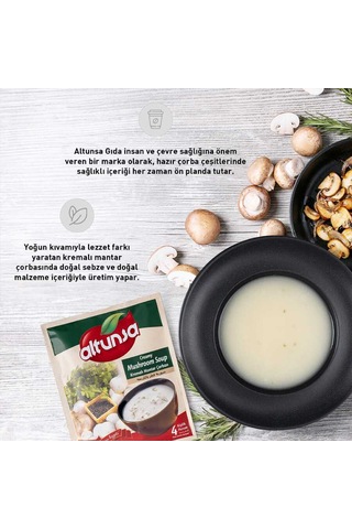 Altunsa Hazır Kremalı Mantar Çorbası 60 Gr 12 Li Paket