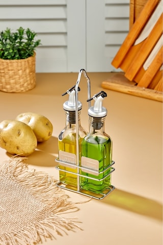 Cooker 2'li 150 Ml Cam Yağdanlık Sosluk Baharatlık Seti Şeffaf